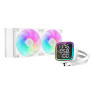 DeepCool LD240 Digital Optimized 240mm Liquid CPU Cooler with Multiline LED Digital Display, Real-Time CPU Status, 2x 120mm FD12 ARGB Fans, 2400 RPM Fan Speed, 72.04 CFM Airflow, White | R-LD240-WHDMMN-G-1